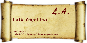 Leib Angelina névjegykártya